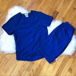 NWOT Royal Blue Scrub Set